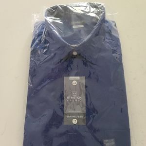 Van Heusen Navy Blue Button Down Dress Shirt